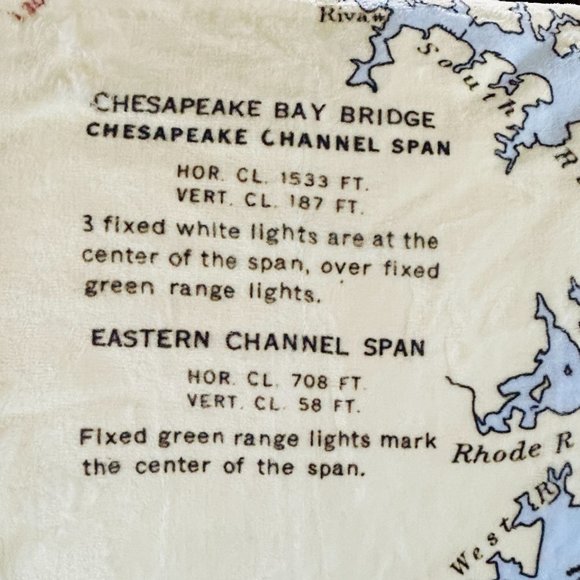 NEW without TAGS PLUSH Chesapeake Bay Bridge/Chesapeake Channel Span Blanket - Picture 3 of 7